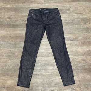 KUT from the Kloth Connie ankle skinny sparkle, zip ankle jeans